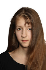 Image showing Teenage girl with long hair