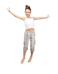 Image showing jumping teenage girl