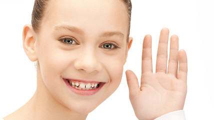 Image showing teenage girl listening gossip