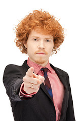 Image showing businessman pointing his finger