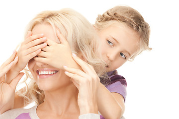 Image showing happy mother and little girl