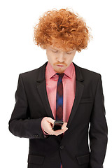 Image showing handsome man with cell phone