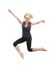 Image showing jumping sporty girl