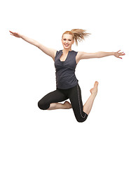 Image showing jumping sporty girl