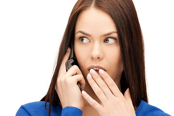 Image showing businesswoman with cell phone