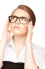 Image showing lovely woman in spectacles