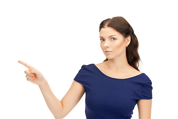 Image showing businesswoman pointing her finger