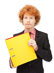 Image showing man with folders