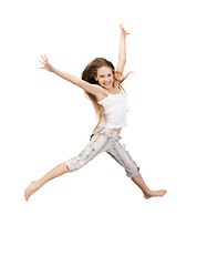 Image showing jumping teenage girl