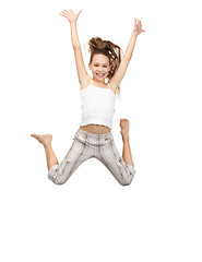 Image showing jumping teenage girl