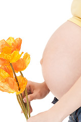 Image showing pregnant woman belly