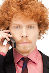 Image showing handsome man with cell phone