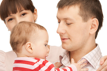 Image showing happy mother and father with adorable baby