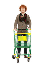 Image showing man with shopping cart