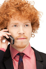 Image showing handsome man with cell phone