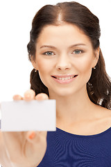 Image showing woman with business card