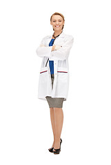 Image showing attractive female doctor with stethoscope