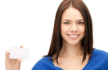 Image showing woman with business card