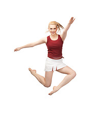 Image showing jumping sporty girl