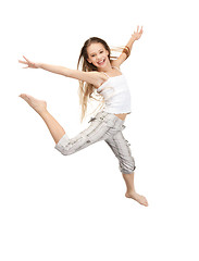 Image showing jumping teenage girl