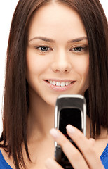 Image showing businesswoman with cell phone