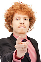 Image showing businessman pointing his finger