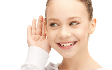 Image showing teenage girl listening gossip