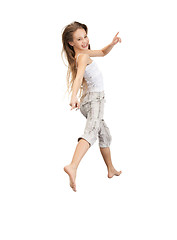 Image showing jumping teenage girl