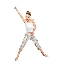 Image showing jumping teenage girl