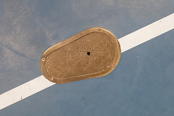 Image showing Cast iron manhole