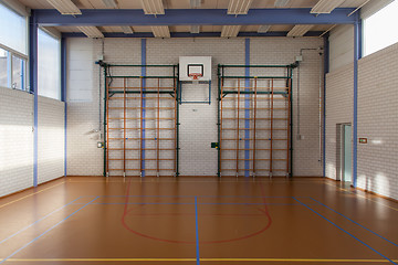 Image showing Interior of a gym at school