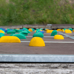 Image showing Outside climbing wall, view from the top