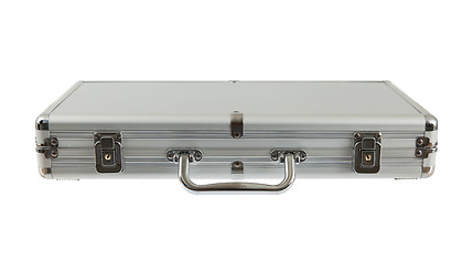 Image showing Silver metal briefcase isolated