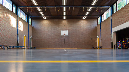 Image showing Interior of a gym at school