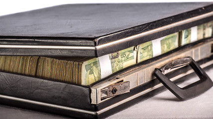 Image showing Suit case full of money