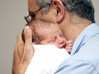 Image showing Father and a baby