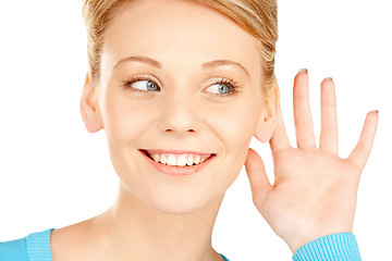 Image showing woman listening gossip