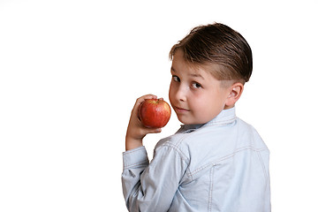 Image showing Boy with fruit