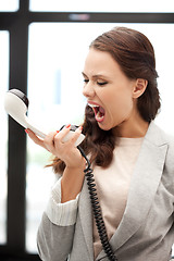 Image showing businesswoman with phone