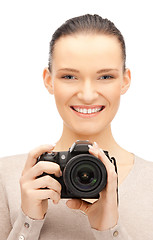 Image showing teenage girl with digital camera