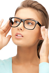 Image showing lovely woman in spectacles