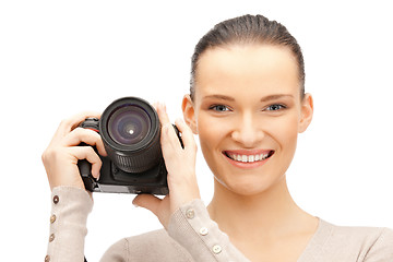 Image showing teenage girl with digital camera