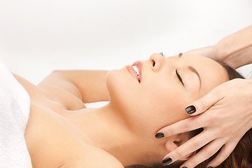 Image showing beautiful woman in massage salon