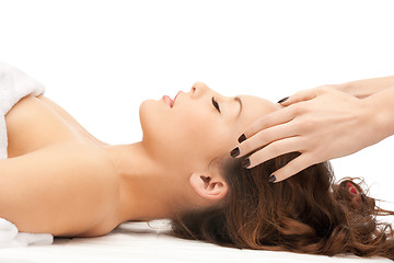 Image showing beautiful woman in massage salon