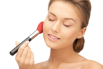 Image showing beautiful woman with brush