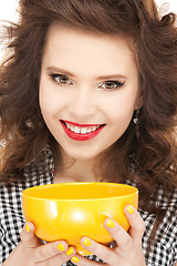 Image showing lovely housewife with cup