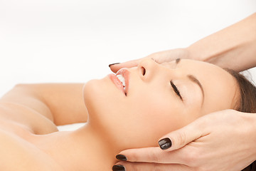 Image showing beautiful woman in massage salon