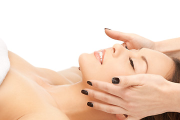 Image showing beautiful woman in massage salon