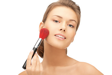 Image showing beautiful woman with brush