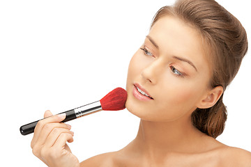 Image showing beautiful woman with brush